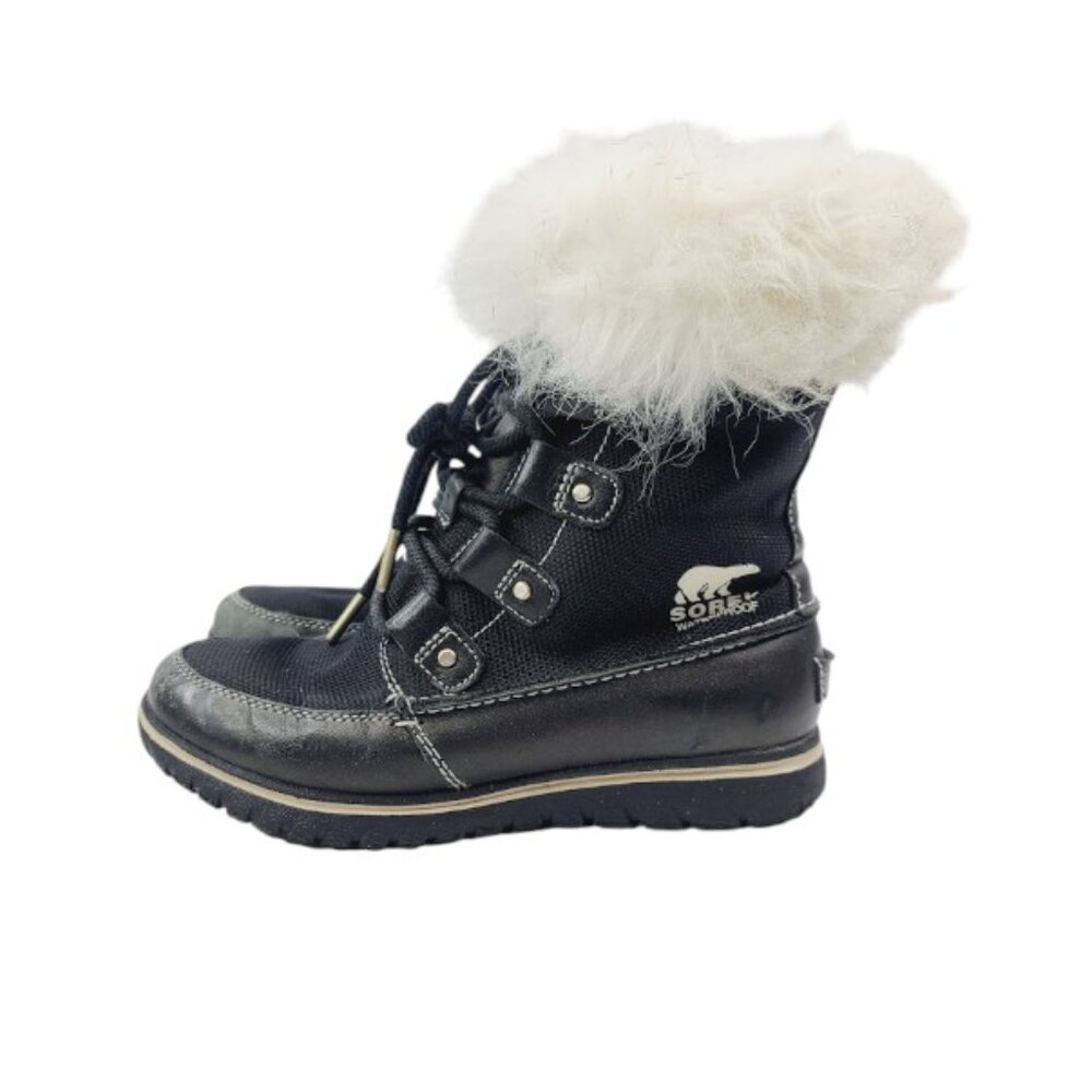 Sorel Women's Black Damen Fur NL2766-010‎ Ankle Winter Snow Boots Size 5.5